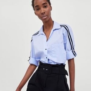 Zara Shirt with Striped Trims